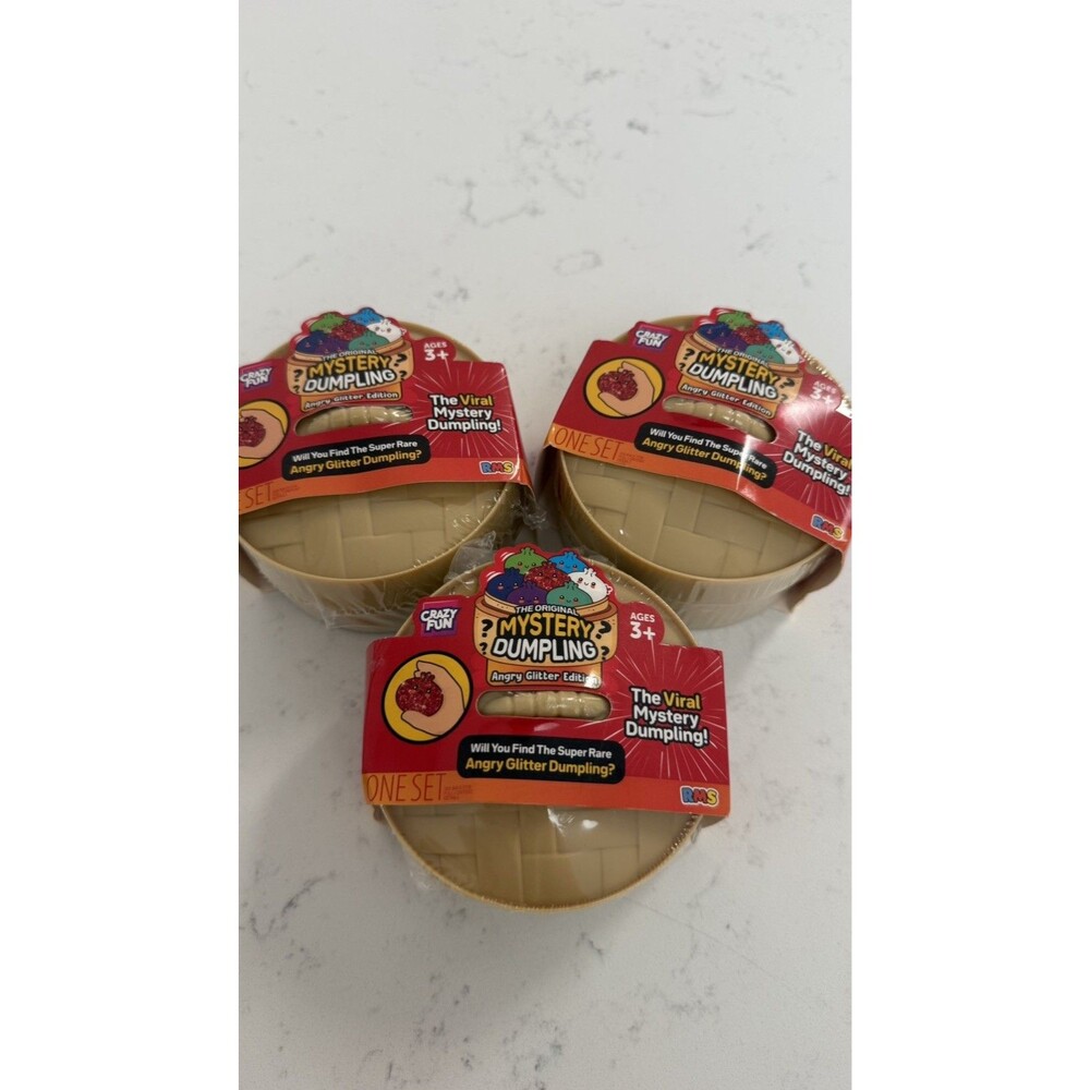 Crazy Fun Mystery Dumpling Angry Glitter Edition Lot of 3